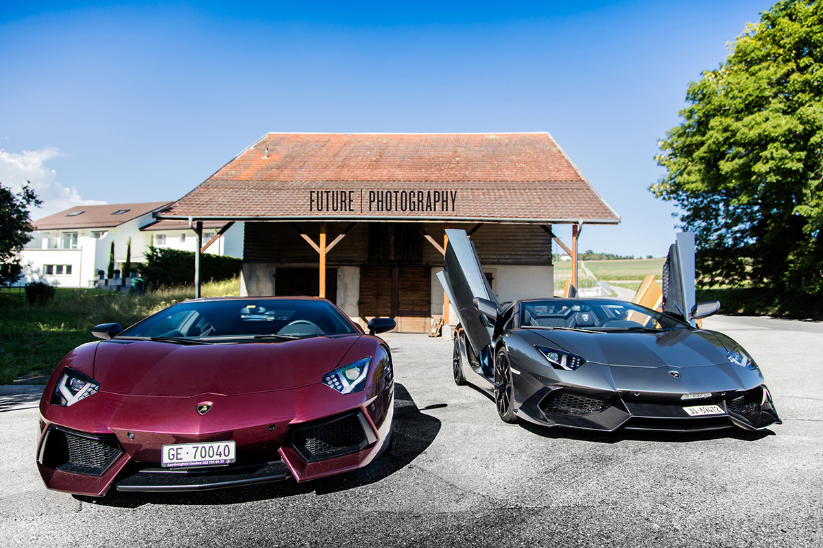 Fotoshoot: uniek Lamborghini Aventador trio 