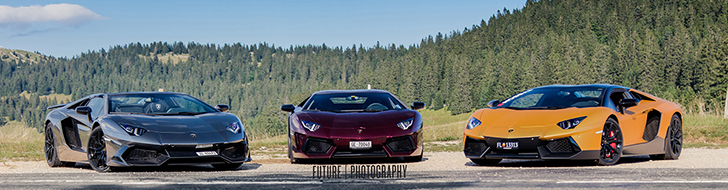 Photoshoot: unique Lamborghini Aventador trio