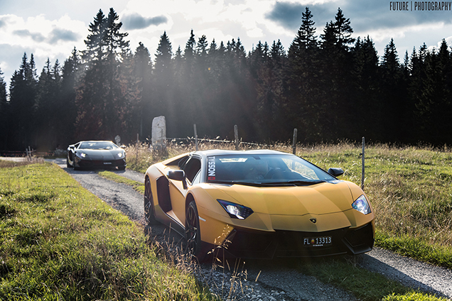 Fotoshoot: uniek Lamborghini Aventador trio 