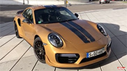 Filmpje: Porsche 991 Turbo S Exclusive Series tikt de 343 km/u aan