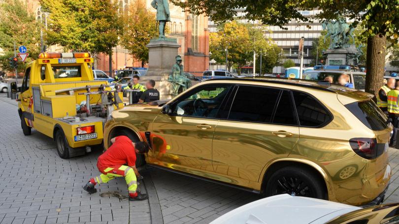 Gouden BMW Hamann X5 M in beslag genomen in Düsseldorf
