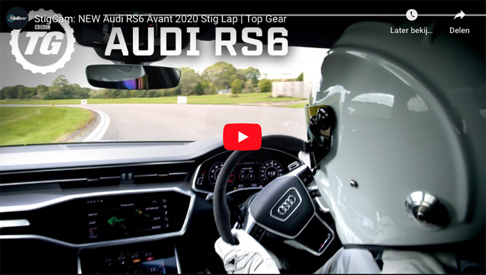 The Stig smijt Audi RS6 Avant over Top Gear Circuit