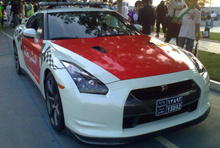 Nissan GT-R politieauto in Abu Dhabi