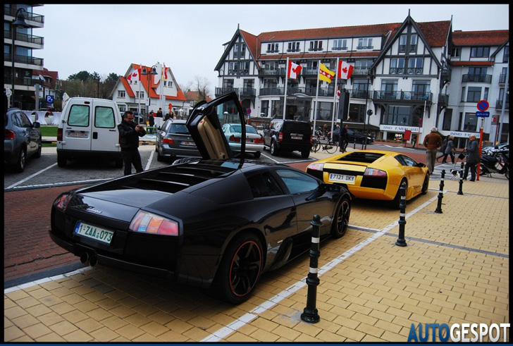 Spot van de dag: twee keer Lamborghini Murciélago in Knokke-Heist