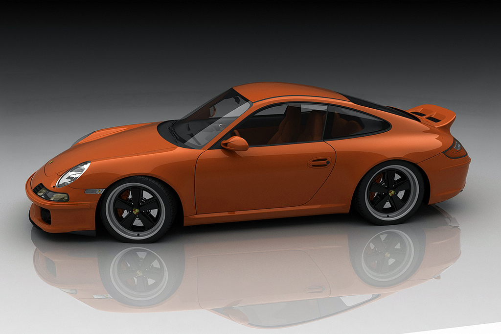Retro Porsche 997 Carrera door Bo Zoland