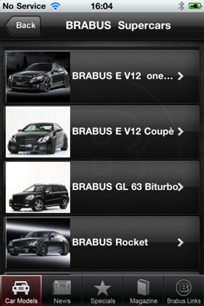 Weekendvermaak: Brabus iPhone app