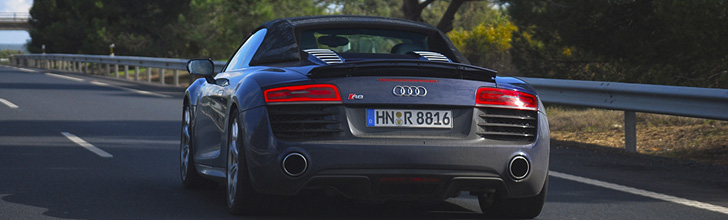 There it is: the new Audi R8 Spyder!