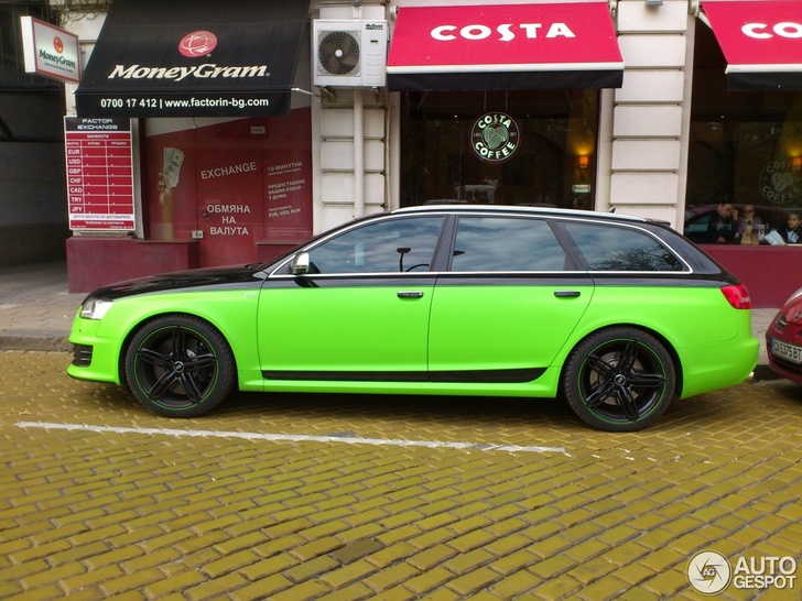 Love it or hate it: Black-green Audi RS6 Avant C6 spotted