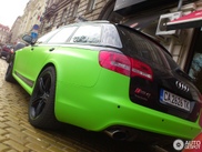 On aime ou on n’aime pas : une Audi RS6 Avant C6 noire et verte