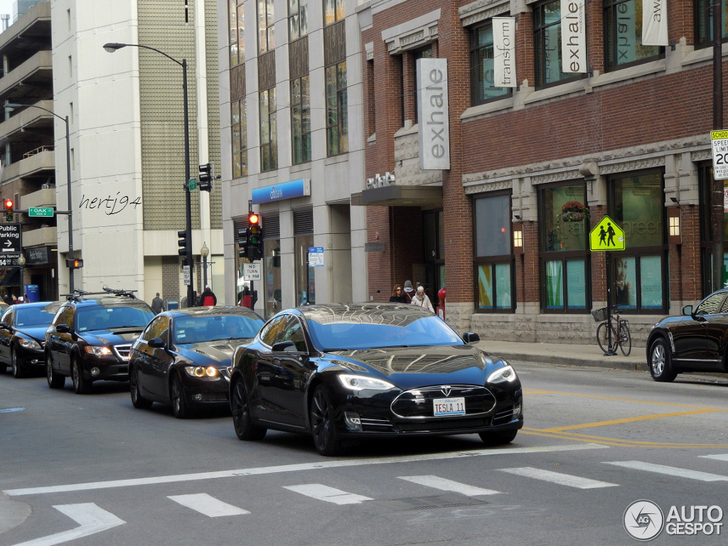 Primeur gespot : de Tesla Motors Model S