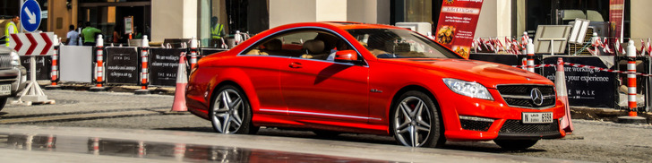 Red Mercedes-Benz CL 63 AMG is a rarity