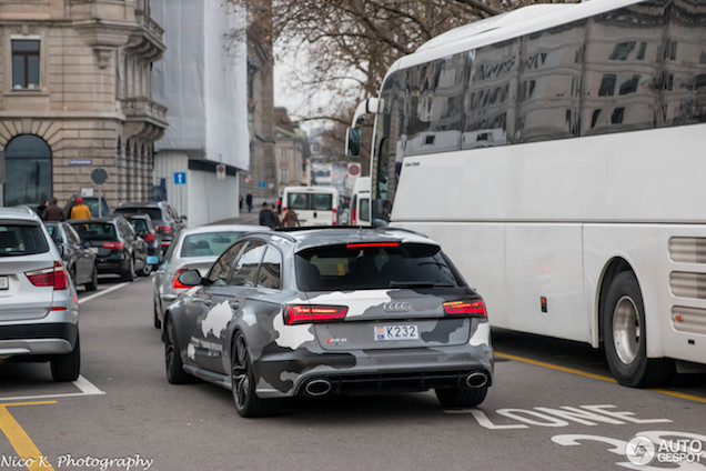 Gecamoufleerde Audi RS6 doet Zürich aan