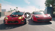 Toyota GT86 met Ferrari motor drift rondjes om Ferrari