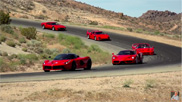 Filmpje: Jay Leno en vijf exclusieve Ferrari's op het circuit