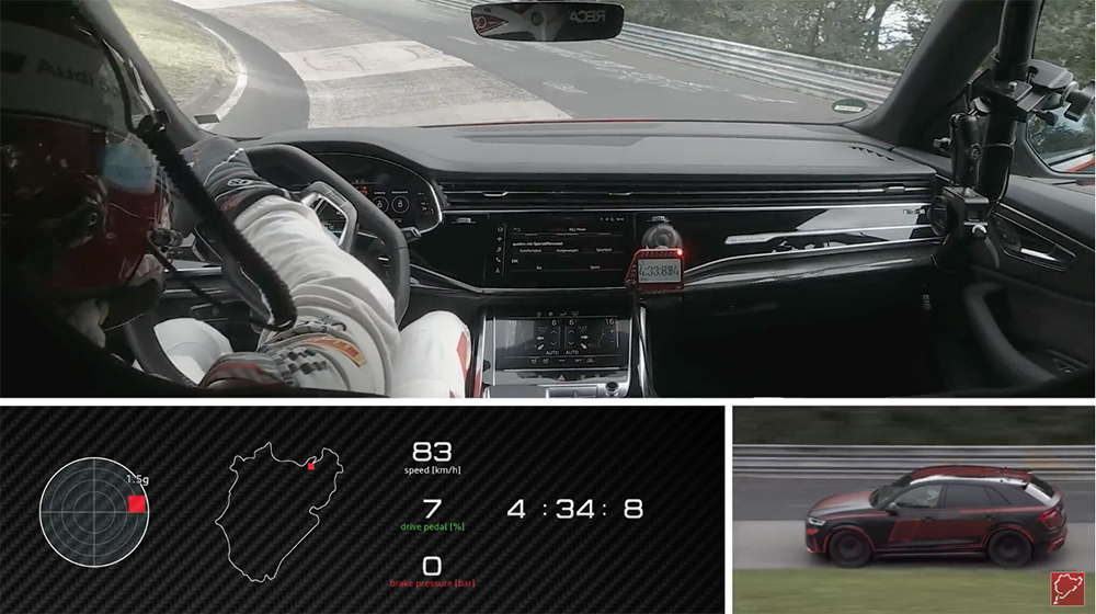 Filmpje: Audi RS Q8 stampt als een olifant over de ring
