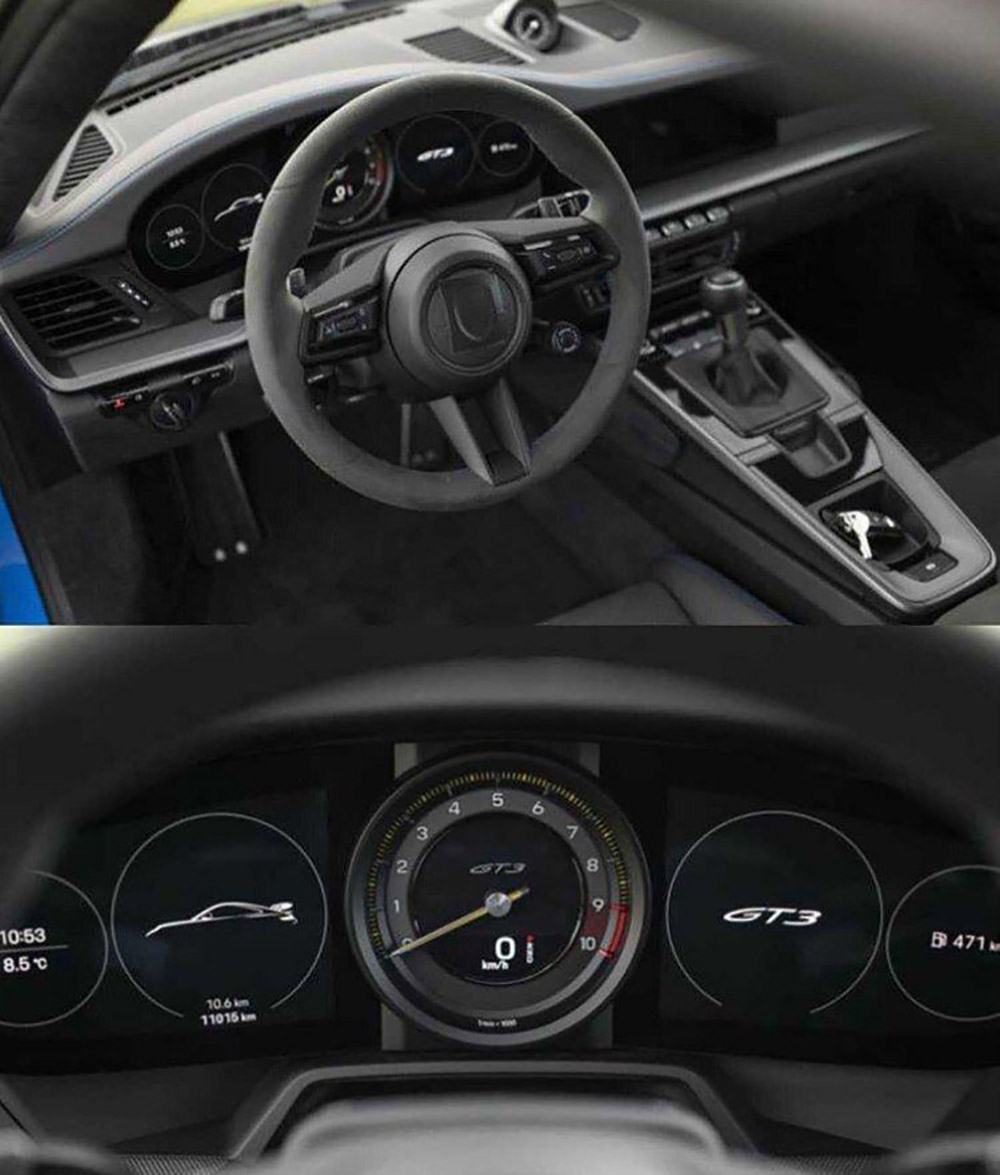 This is the interior of the Porsche 992 GT3