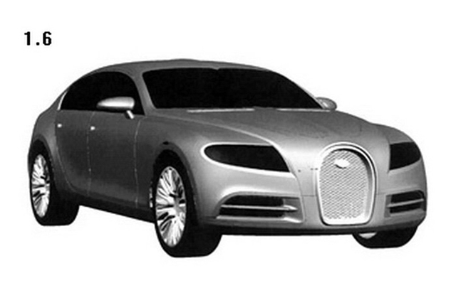 Bugatti toont tekeningen van de 16C Galibier