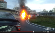 Filmpje: Lamborghini vat vlam in Praag