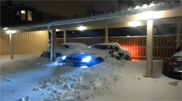 Movie: shoving snow with a Nissan GT-R