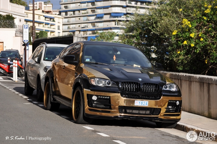 Over the top for some: BMW Hamann Tycoon Evo M in gold chrome wrap
