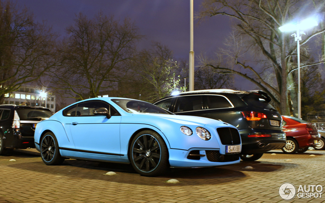 Spot van de dag: matblauwe Bentley Continental GT Speed
