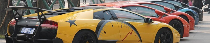 Grande raduno di supercars in Cina!