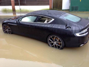 Facelift Aston Martin Rapide isn't a success in flooded streets