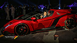 Lamborghini Veneno Roadster presented on aircraft carrier Nave Cavour