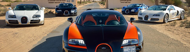Ecco le foto del Bugatti Grand Tour in Medio Oriente