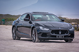 Maserati Ghibli fraai vastgelegd in Kaapstad