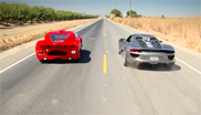 Filmpje: Porsche 918 Spyder neemt het op tegen Ferrari Enzo