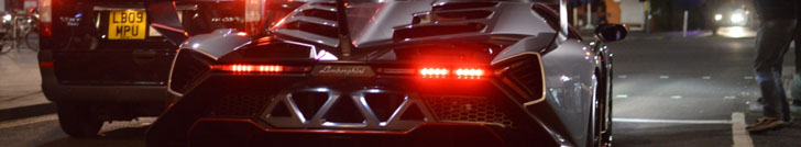 Lamborghini Veneno parading through London