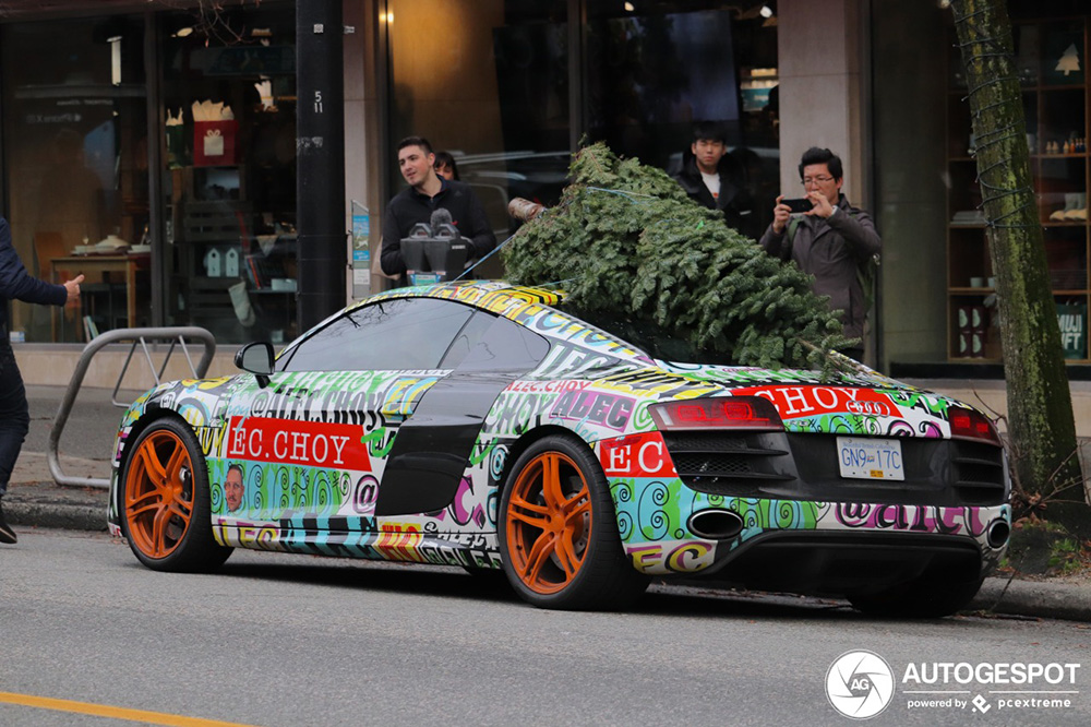 Kerstboom halen met je Audi R8 V10, het kan